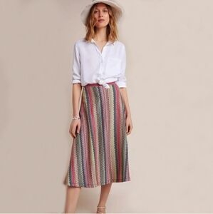 Anthropologie Maeve Chevron Arely Knit Midi Skirt